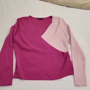 Shein curve Barbie pink cross top 2xl